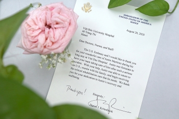 Đại sứ quán Mỹ gửi thư tri ân y bác sỹ Bệnh viện Hữu nghị Việt - Đức