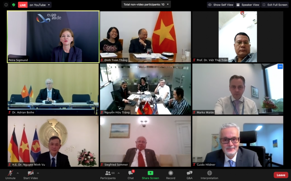 Tọa đàm trực tuyến kỷ niệm 45 năm quan hệ Việt Nam-Đức: Thúc đẩy hợp tác giữa hai nước trong tất cả các lĩnh vực