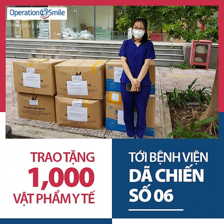 1,560 vật phẩm y tế đã được Operation Smile Vietnam gây quỹ và gửi đến bệnh viện quận 11.