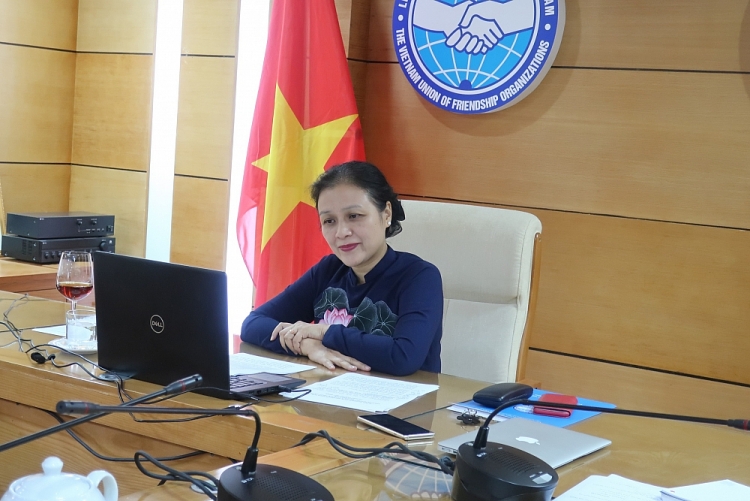 Chủ tịch Liên hiệp các tổ chức hữu nghị Việt Nam Nguyễn Phương Nga.