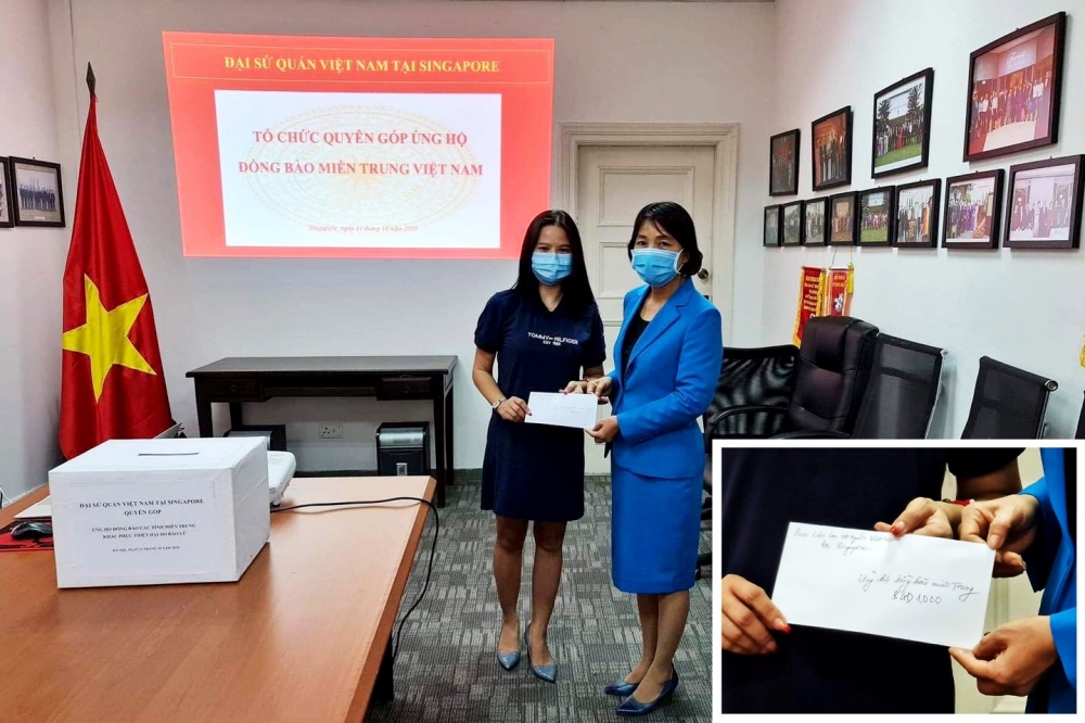 Cộng đồng người Việt tại Singapore, Thái Lan và Séc hướng về miền Trung