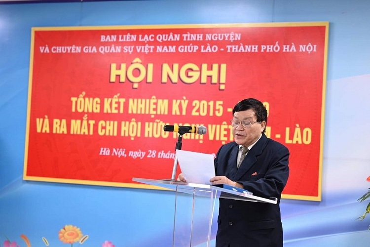 Ra mắt Chi Hội Hữu nghị Việt Nam - Lào Cựu quân tình nguyện TP Hà Nội