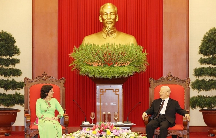Tổng Bí thư, Chủ tịch nước Nguyễn Phú Trọng tiếp Đại sứ Cuba | Chính trị | Vietnam+ (VietnamPlus)
