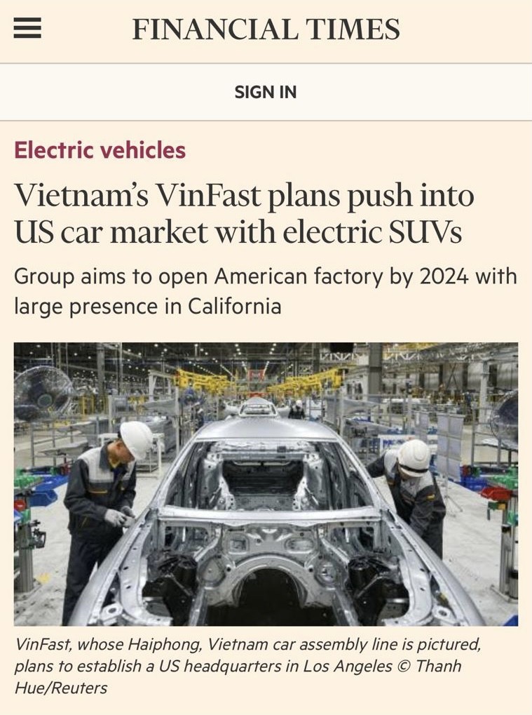 Báo Mỹ: VinFast là một trong những tâm điểm tại Triển lãm ô tô Los Angeles 2021
