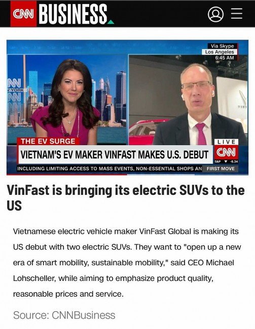 Báo Mỹ: VinFast là một trong những tâm điểm tại Triển lãm ô tô Los Angeles 2021