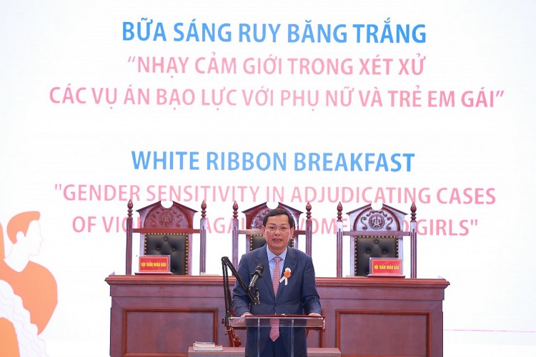 ông Nguyễn Văn Du, Phó Chánh án Tòa án nhân dân tối cao, Trưởng ban Vì sự tiến bộ của phụ nữ, Tòa án nhân dân tối cao