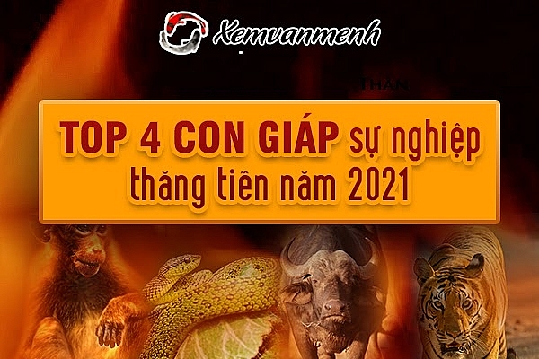 Top 4 con giáp có sự nghiệp phát triển rực rỡ trong năm 2021.