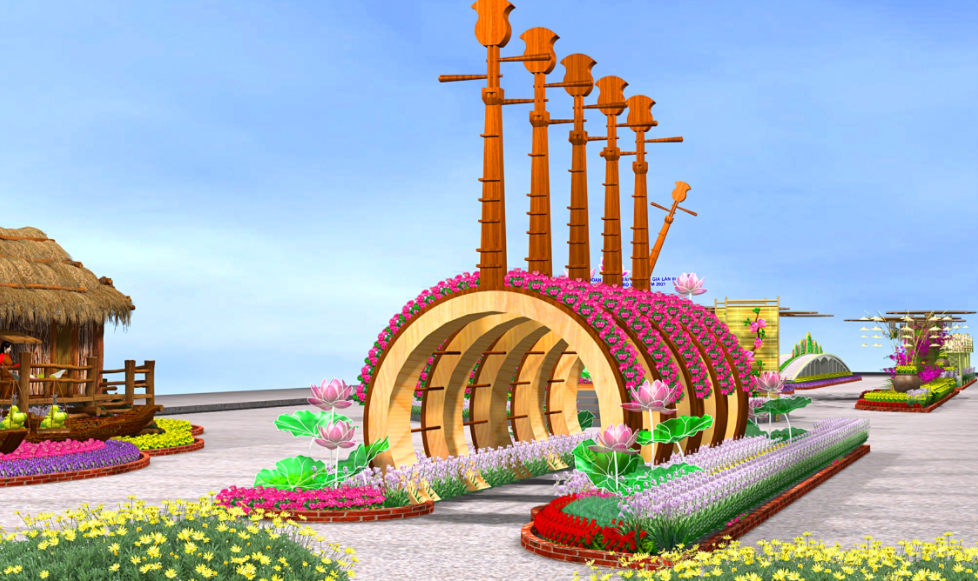 40.000 giỏ hoa, cây cảnh góp mặt tại Đường hoa Cần Thơ - Mừng xuân Tân Sửu 2021