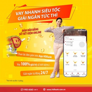 Tiền về ngay khi vay online tại App HDBank