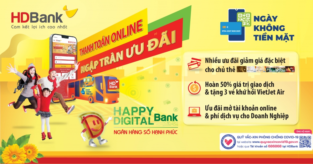 Tận hưởng chuỗi ưu đãi “siêu chất” khi thanh toán không tiền mặt với HDBank