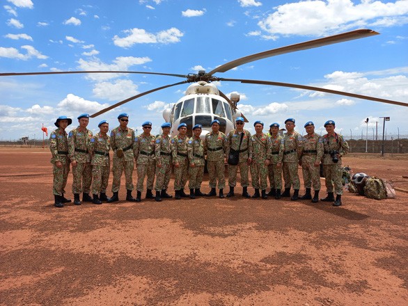 Thành viên đoàn tiền trạm Đội công binh số 1 Việt Nam đã có mặt tại khu vực Abyei (châu Phi) - Ảnh: Cục Gìn giữ hòa bình Việt Nam