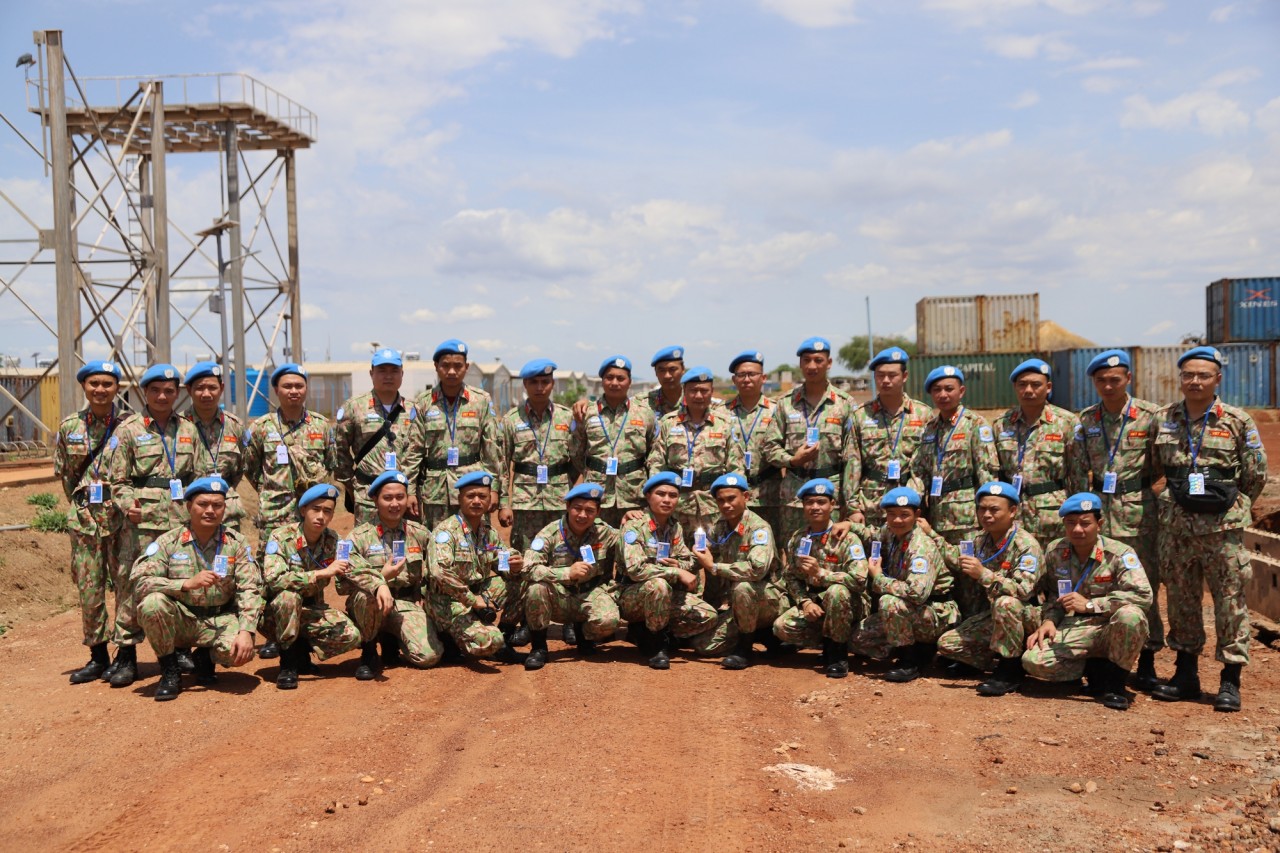 Thành viên đoàn tiền trạm Đội công binh số 1 Việt Nam đã có mặt tại khu vực Abyei (châu Phi) - Ảnh: Cục Gìn giữ hòa bình Việt Nam. Ảnh: Cục Gìn giữ hòa bình Việt Nam