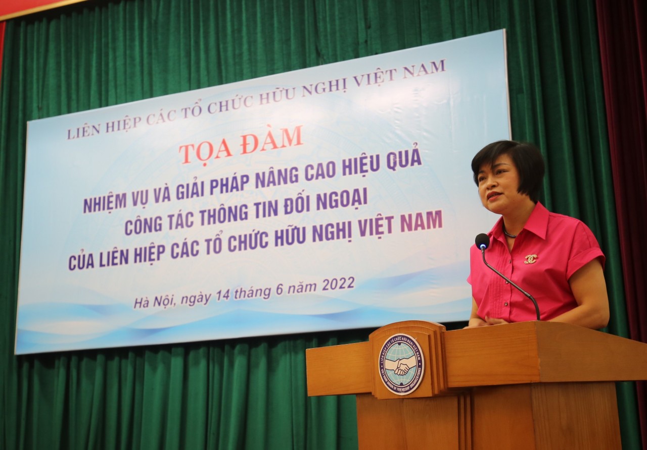 Bà Trần Thị Phương, Phó Chủ tịch thường trực Liên hiệp các tổ chức hữu nghị TP Hà Nội. Ảnh: Hải An