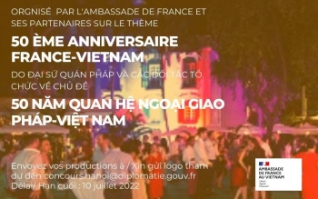 Thi thiết kế logo tượng trưng cho 50 năm quan hệ ngoại giao Pháp-Việt Nam