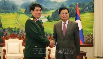 Lãnh đạo Đảng, Nhà nước Lào tiếp Đoàn đại biểu cán bộ chính trị cấp cao Quân đội Nhân dân Việt Nam