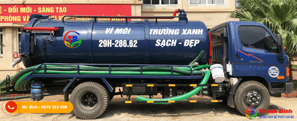 Thanh Bình cung cấp dịch vụ hút bể phốt tại Cầu Giấy chuyên nghiệp tận tâm