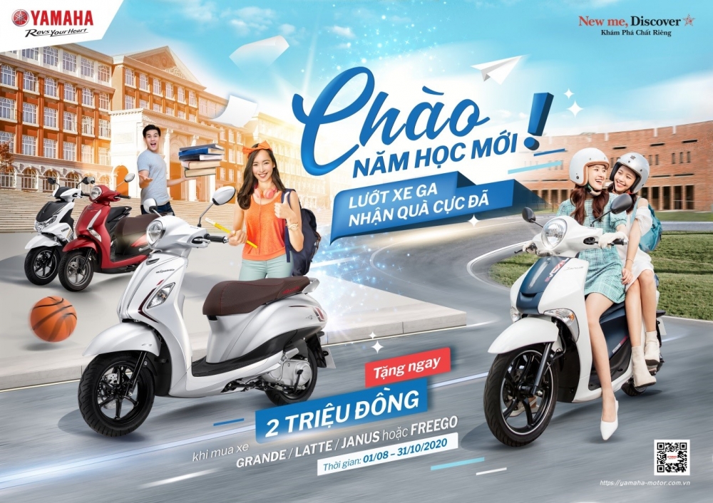 Ưu đãi siêu “khủng” mùa tựu trường: Nhận ngay 2 triệu đồng khi mua xe tay ga Yamaha