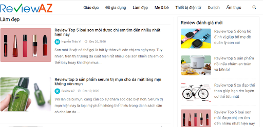 ReviewAZ.vn - Chuyên trang review sản phẩm và dịch vụ công ty