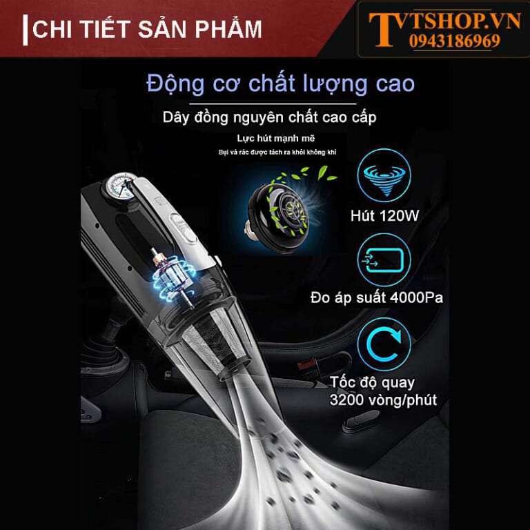 TVTAZ- Đơn vị cung cấp máy hút bụi xe hơi cầm tay uy tín, chất lượng