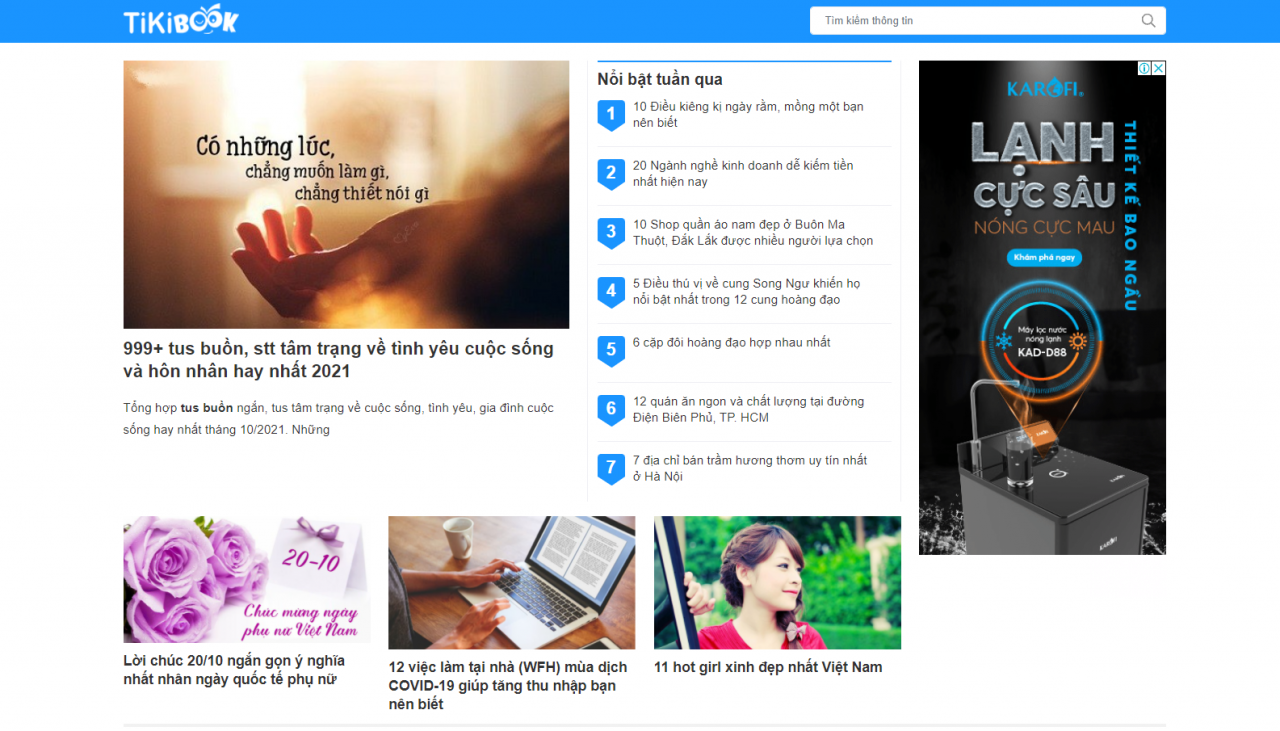kham pha tikibook trang web danh gia chia se thong tin da linh vuc
