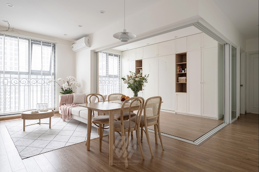 Không gian sống đầy tinh tế, tạo cảm giác thư thái cho các thành viên được Z-House thực hiện theo phong cách hiện đại tại chung cư The Emerald - Mỹ Đình.