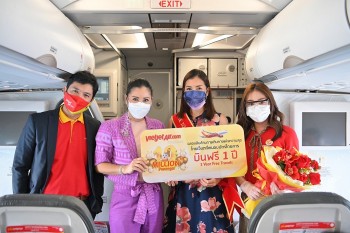 vietjet khoi phuc them hai duong bay va dat moc van chuyen 10 trieu hanh khach tai thai lan