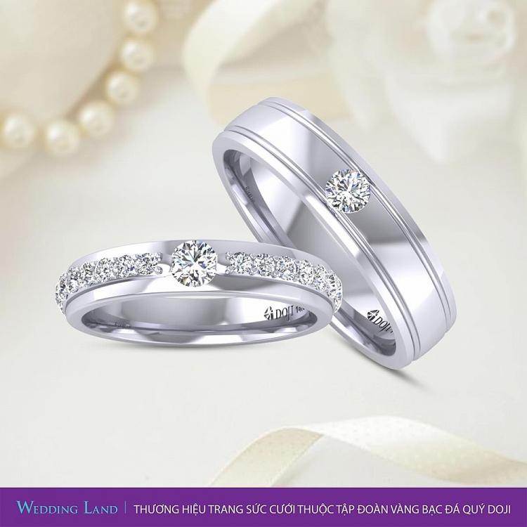 Cận cảnh cặp nhẫn cưới được NSND Công Lý và Ngọc Hà “chọn mặt gửi vàng”.