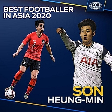 Son Heung-min hay nhất châu Á năm 2020 (Ảnh: Fox Sports)