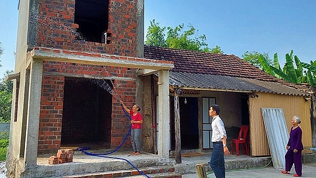 Nhà vượt lũ của một hộ dân ở xã Tân Thủy, huyện Lệ Thủy, tỉnh Quảng Bình. (Nguồn: Bộ Xây dựng)