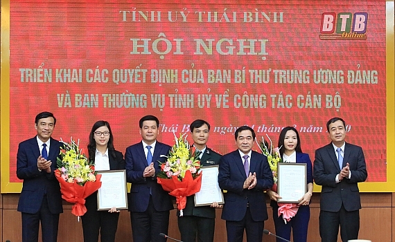 bo nhiem nhan su lanh dao moi tai thai binh bac ninh bac lieu