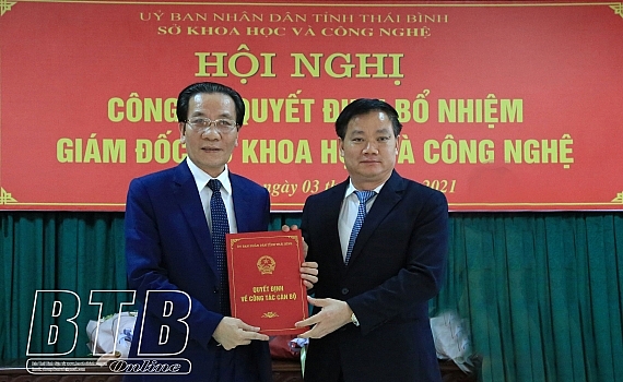 Ông Trịnh Quang Hiệp giữ chức Giám đốc Sở Khoa học và Công nghệ Thái Bình