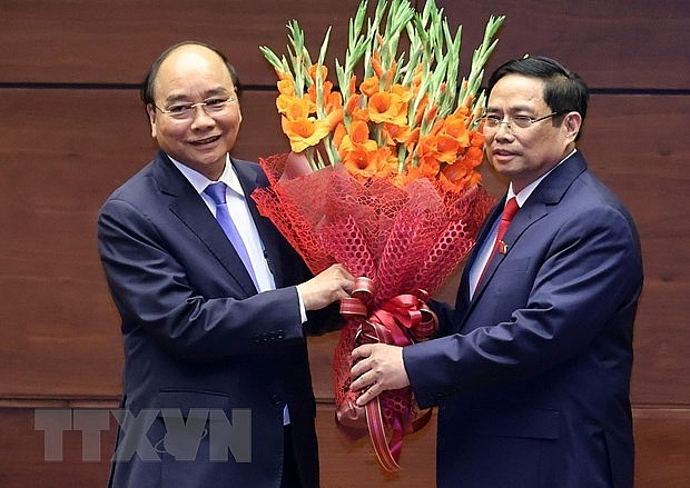 Quốc hội ban hành các Nghị quyết miễn nhiệm, bầu chức vụ Thủ tướng | Chính trị | Vietnam+ (VietnamPlus)