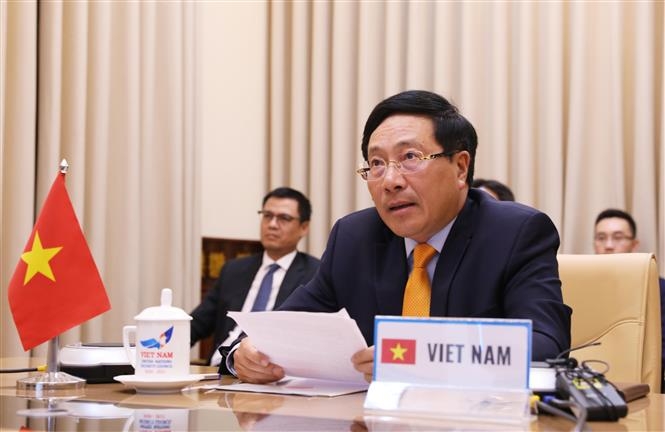 Phó Thủ tướng Phạm Bình Minh dự cuộc họp trực tuyến Hội đồng Bảo an LHQ