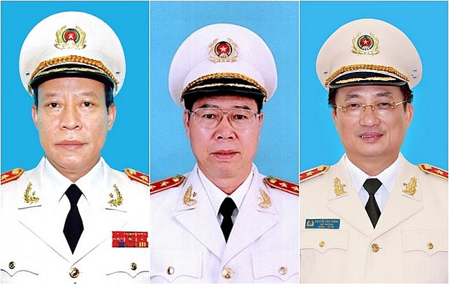 Thượng tướng Lê Quý Vương, Thượng tướng Bùi Văn Nam, Thượng tướng Nguyễn Văn Thành (từ trái qua phải) (Ảnh: Báo Giao thông)