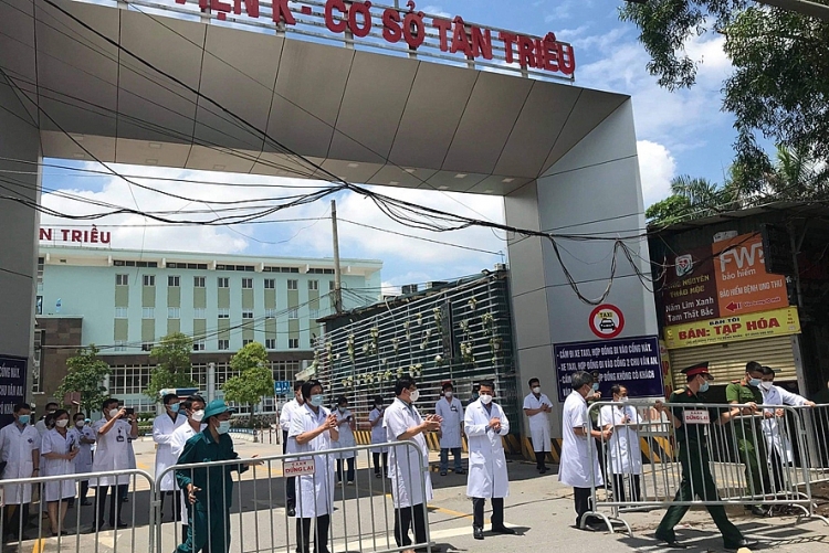 ệnh viện K cơ sở Tân Triều kết thúc thời gian cách ly y tế (Ảnh: Hanoimoi)