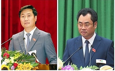 Chủ tịch UBND tỉnh Quảng Ninh Nguyễn Tường Văn (ảnh trái) và Chủ tịch UBND tỉnh Thái Nguyên Trịnh Việt Hùng (ảnh phải) (Ảnh: VGP)