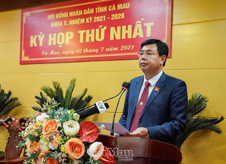 Ông Nguyễn Tiến Hải được phê chuẩn kết quả bầu giữ chức Chủ tịch HĐND tỉnh Cà Mau nhiệm kỳ 2021-2026 (Ảnh: Báo Cà Mau)
