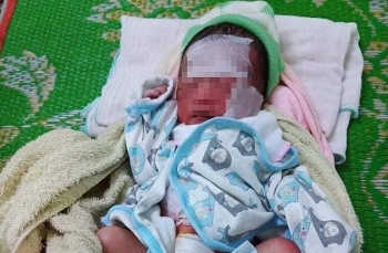 be gai so sinh bi bo roi ca ngay giua vuon bap