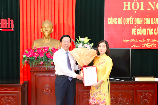 nam dinh ha nam quang tri bo nhiem nhan su lanh dao moi