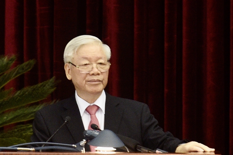 Tổng Bí thư, Chủ tịch nước Nguyễn Phú Trọng phát biểu khai mạc Hội nghị  (Ảnh: VGP/Nhật Bắc)
