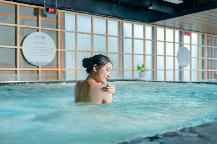Tắm khoáng nóng Ruriko Onsen kiểu Nhật - Trải nghiệm lần đầu tiên xuất hiện tại Cát Bà