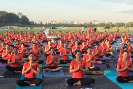 Hơn 1.000 người tham gia Ngày quốc tế Yoga tại tỉnh Vĩnh Phúc