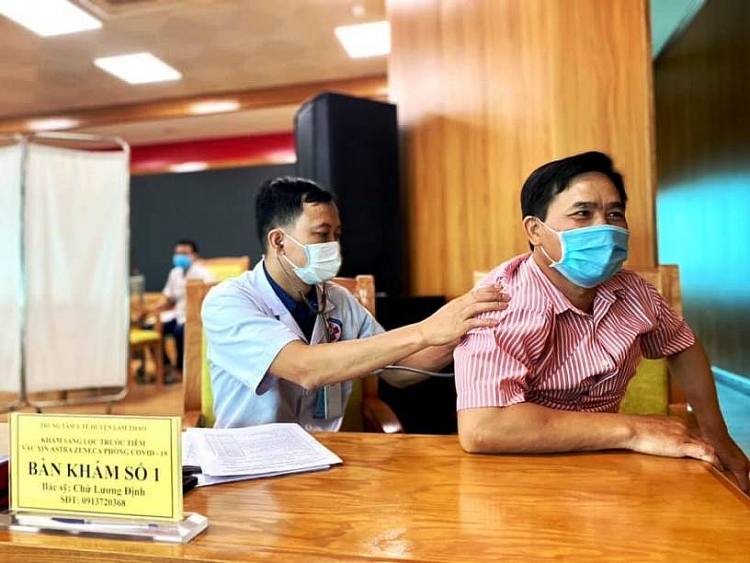 Tỉnh Phú Thọ đã hoàn thành tiêm vắc xin Covid-19 đợt 2 năm 2021