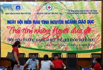 Phú Thọ: Ngày hội hiến máu tình nguyện “Trái tim những người đưa đò” Ngành giáo dục huyện LâmThao