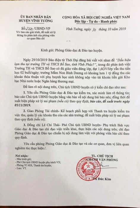 vinh phuc ubnd huyen vinh tuong chi dao kiem tra viec thu quan ly cac khoan thu cua nha truong