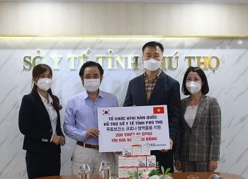 KFHI (Hàn Quốc) tặng 200 máy đo nồng độ bão hòa ô xy trong máu SPO2 cho Sở Y tế Phú Thọ