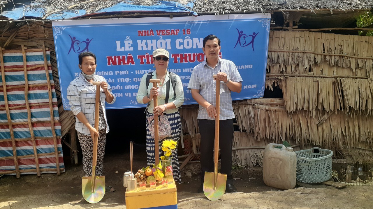 Hậu Giang: Khởi công xây dựng 16 căn nhà tình thương do Quỹ từ thiện VESAF tài trợ