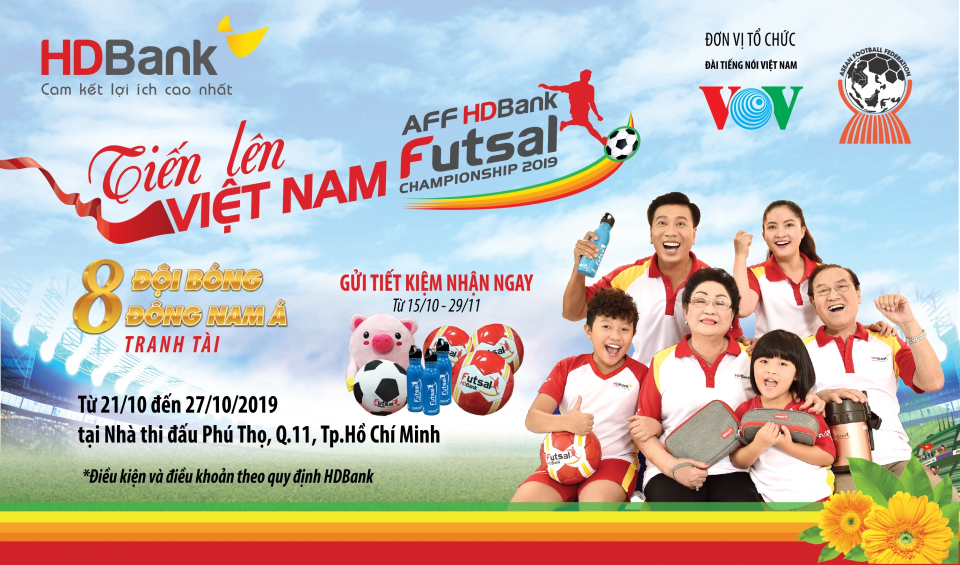 gui tiet kiem nhan qua hap dan dong hanh cung giai futsal hdbank dong nam a