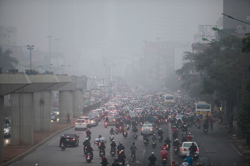 mien bac co suong mu bao phu mien nam nang nong
