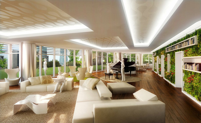 cung tham quan ben trong toa thap xanh hinh xoan oc hap thu khi thai cuc di o dai loan